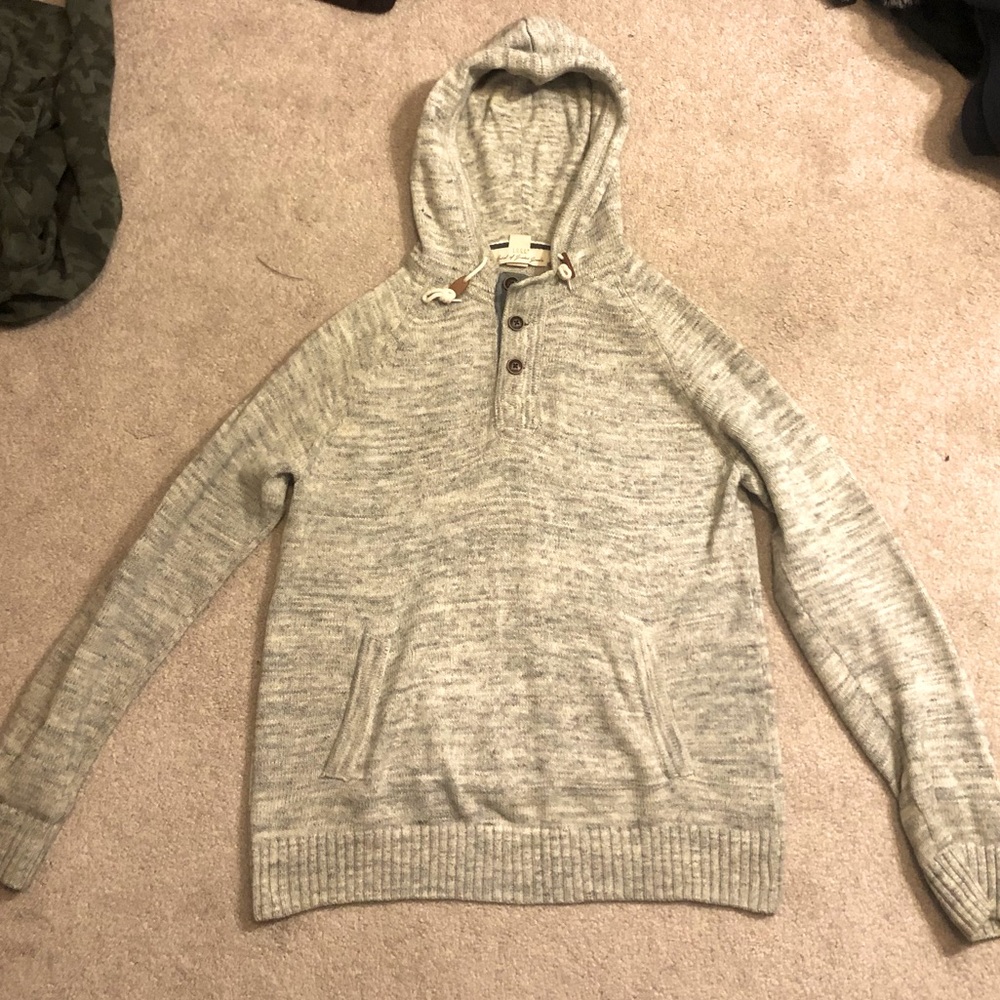 H&M cotton button-down sweatshirt.